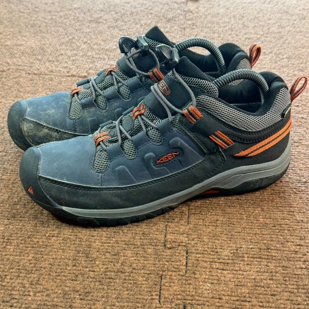 Gently used Keen Targhee EXP Waterproof Hiking Shoes Navy Orange Mens 7 1019829